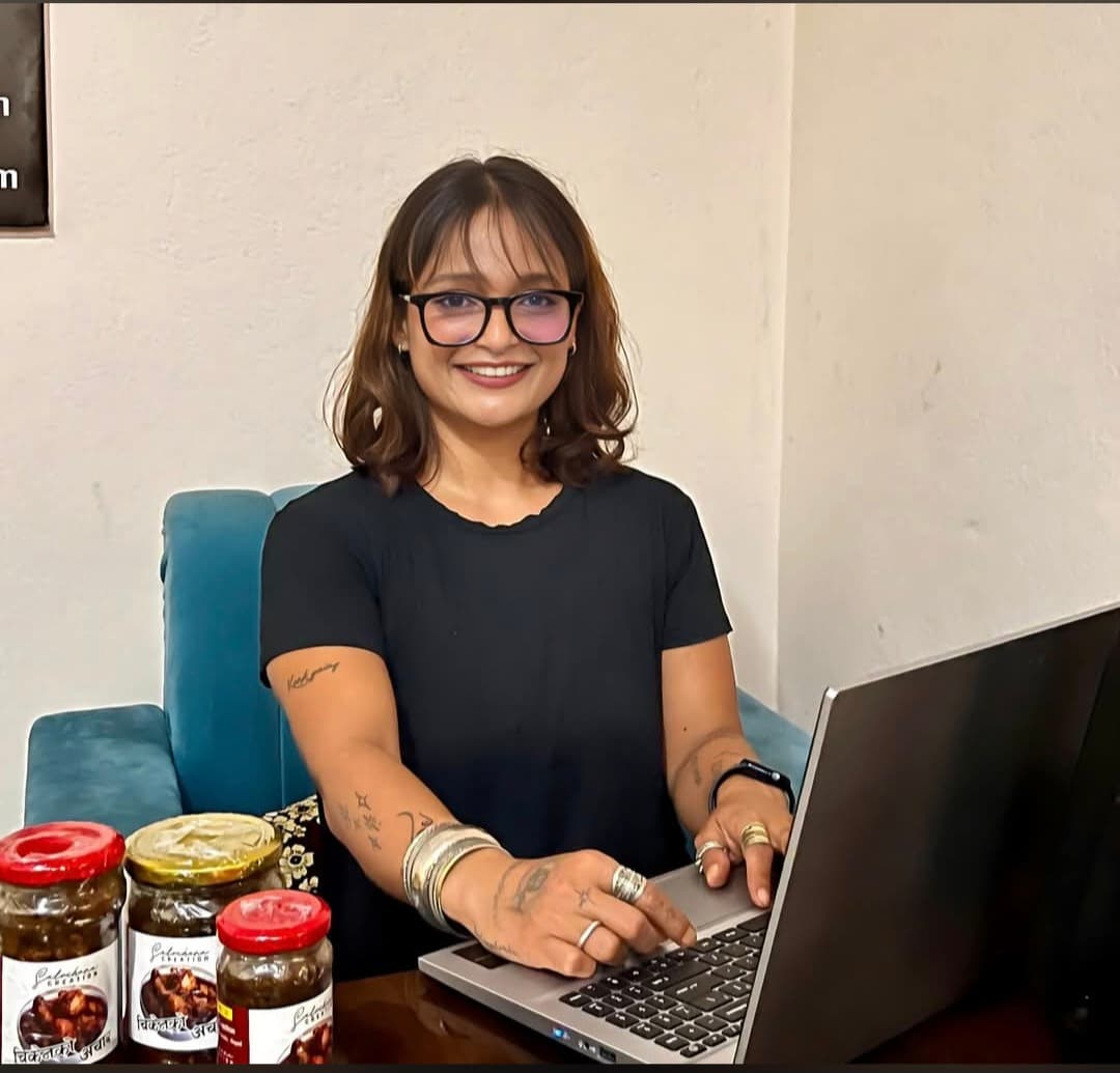 Sulochana preparing achar